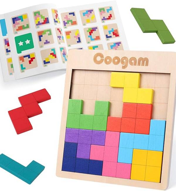 Coogam Wooden Puzzle Pattern Blocks